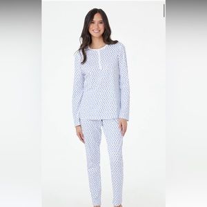 Roller rabbit blue hearts pajamas